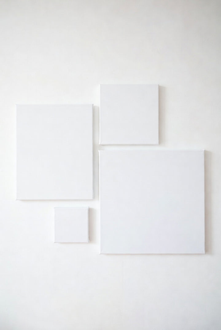 Gallery Collection bundle — three mixed-size canvas prints arranged as a living room gallery wall